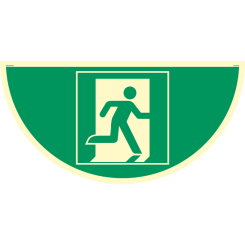 Nødudgang - Efterlysende Gulvskilt - ISO 7010