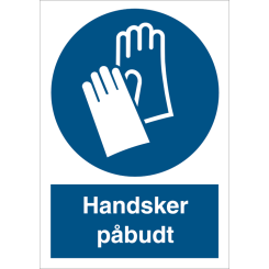Handsker p&aring;budt - P&aring;budsskilt ISO 7010 M009